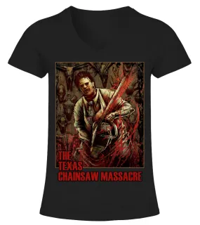 009. The Texas Chainsaw Massacre BK Camiseta cuello pico Mujer