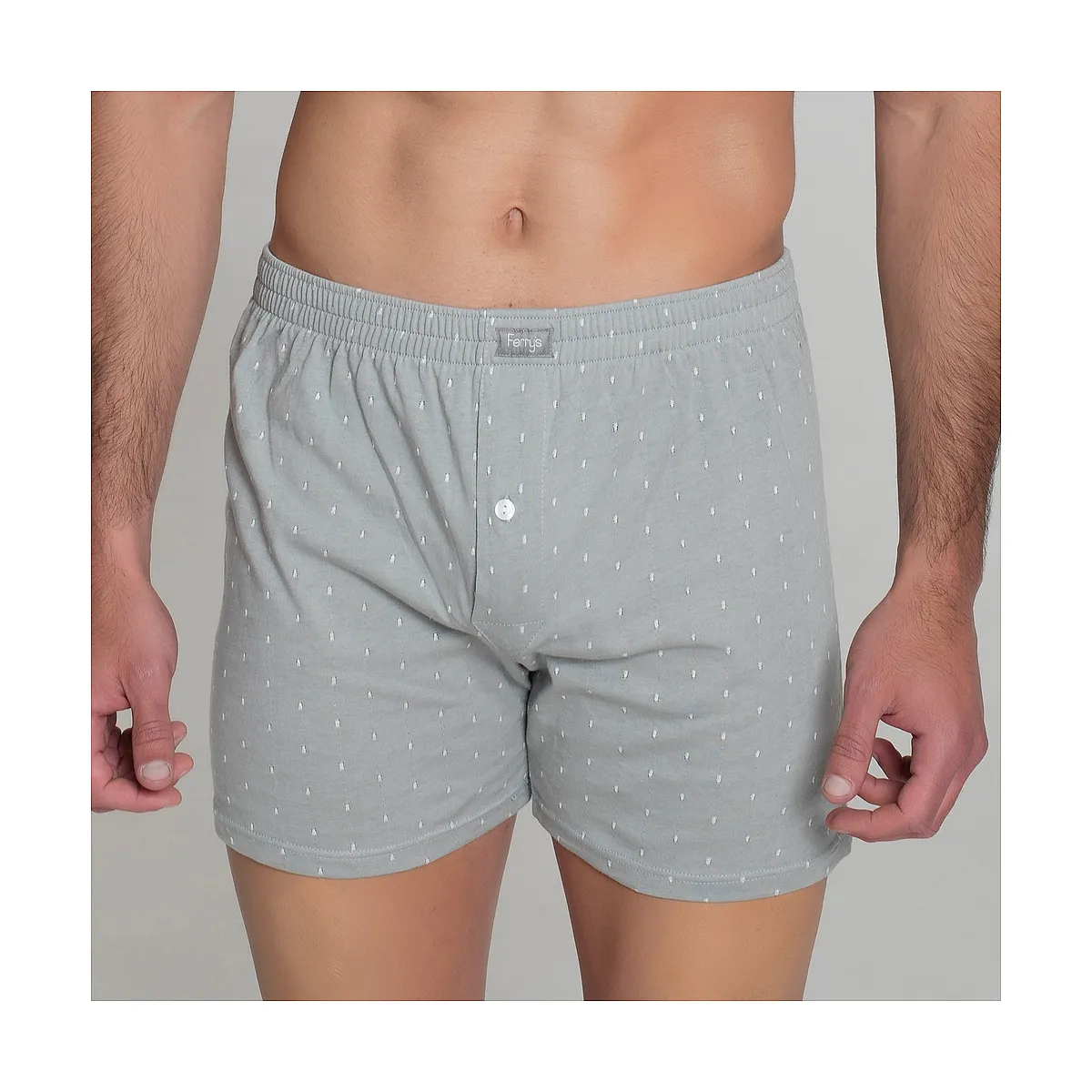 5092 OPENED BOXER WITH DOTS EMBROIDERY