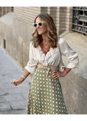 Blusa Volante Satin