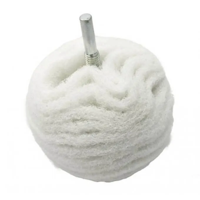 Bola para pulir metal de 75mm para taladro - Blanco (Pulido sin marcas) 7006370 Asein