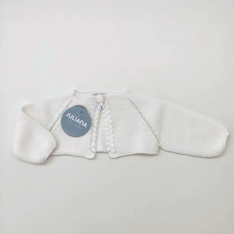 Chaqueta bebé caladita color blanco