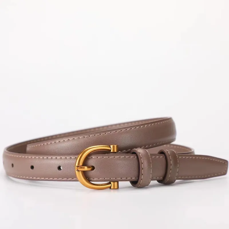 Cinturones reversibles de moda para accesorios de calidad para mujeres Leatre de cuero de vaca Hecho cinturón de cintura vendido