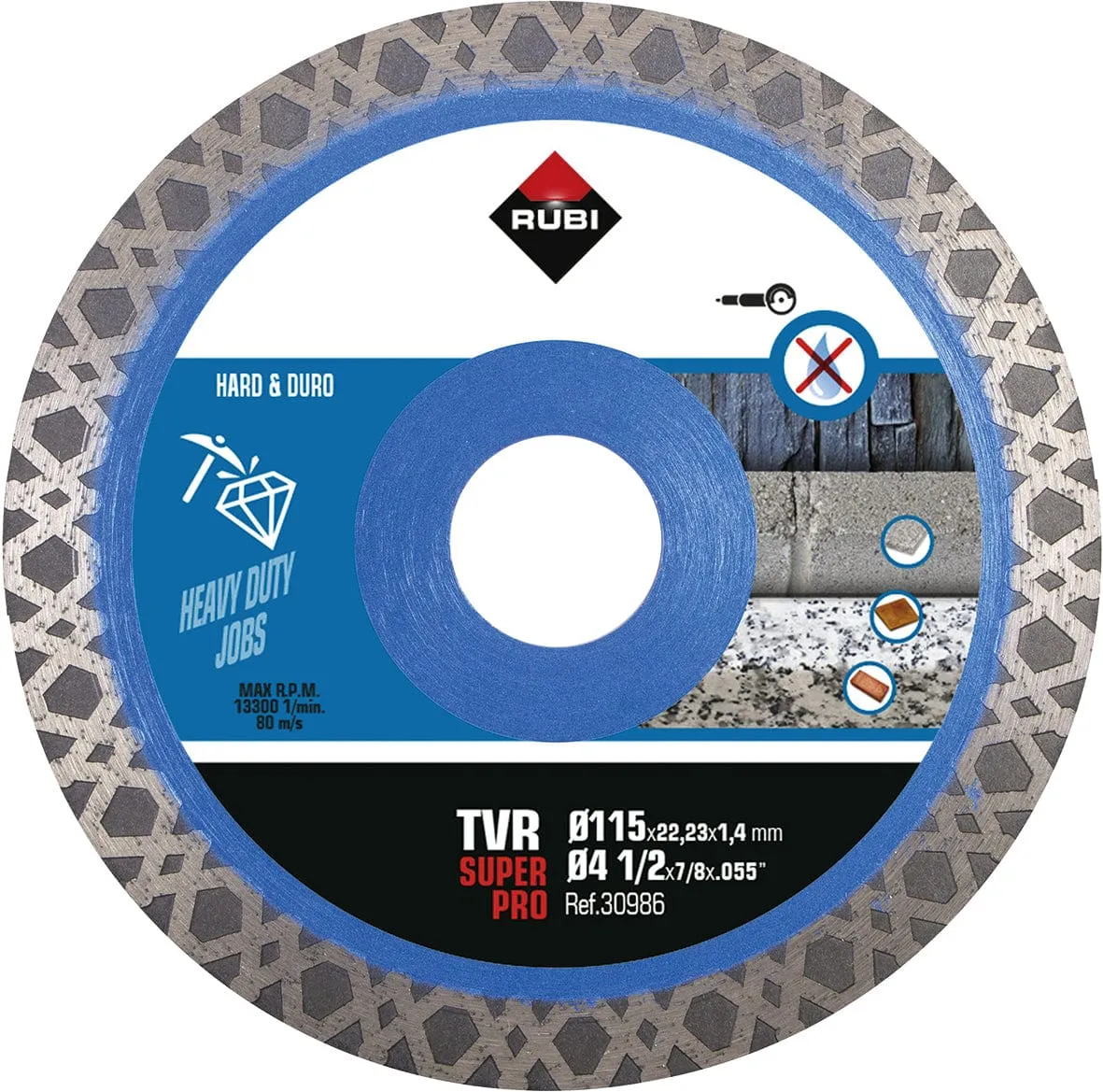 Disco diamante material duro TVR SuperPro Rubi
