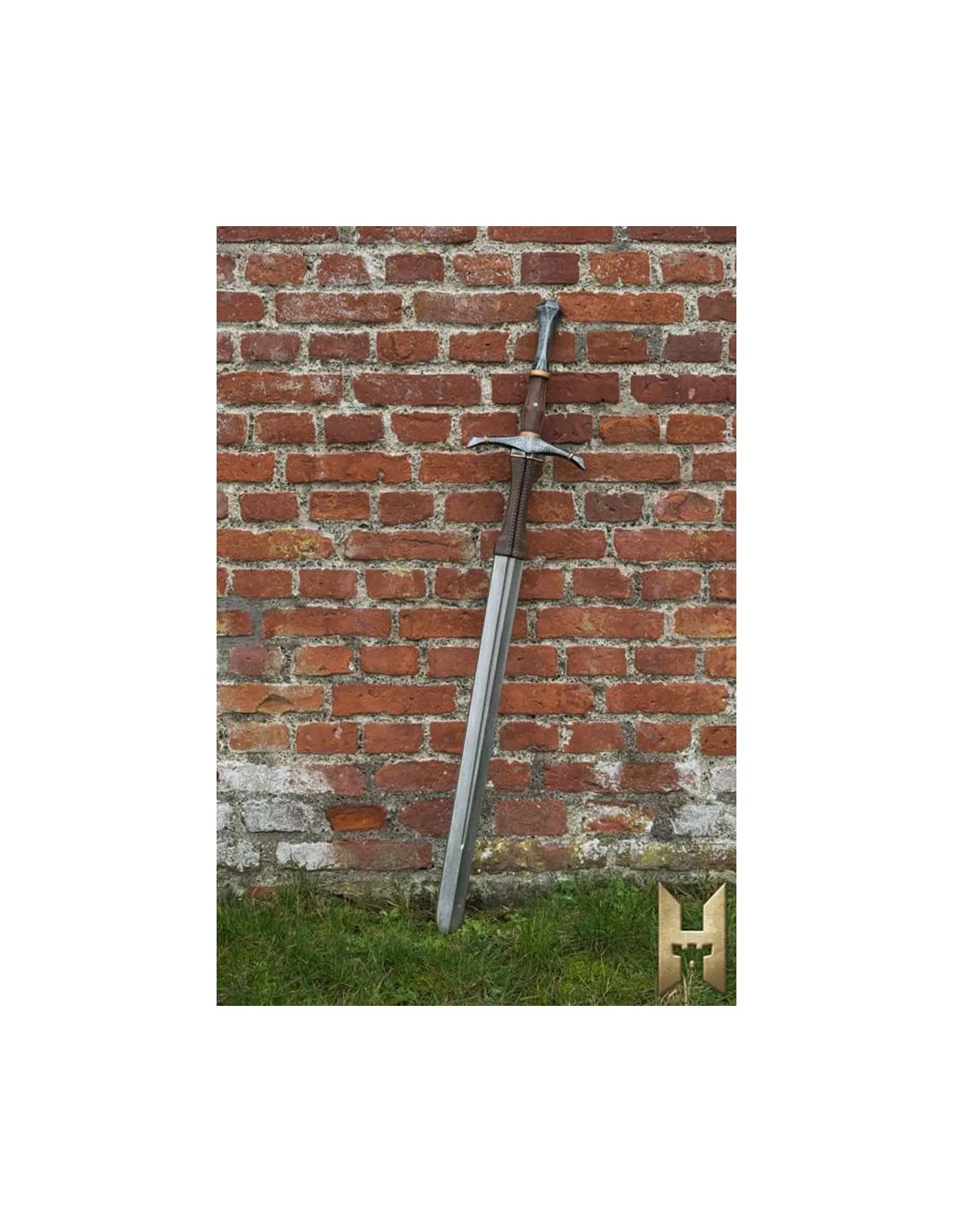 Espada medieval bastarda serie Stronghold, color metal