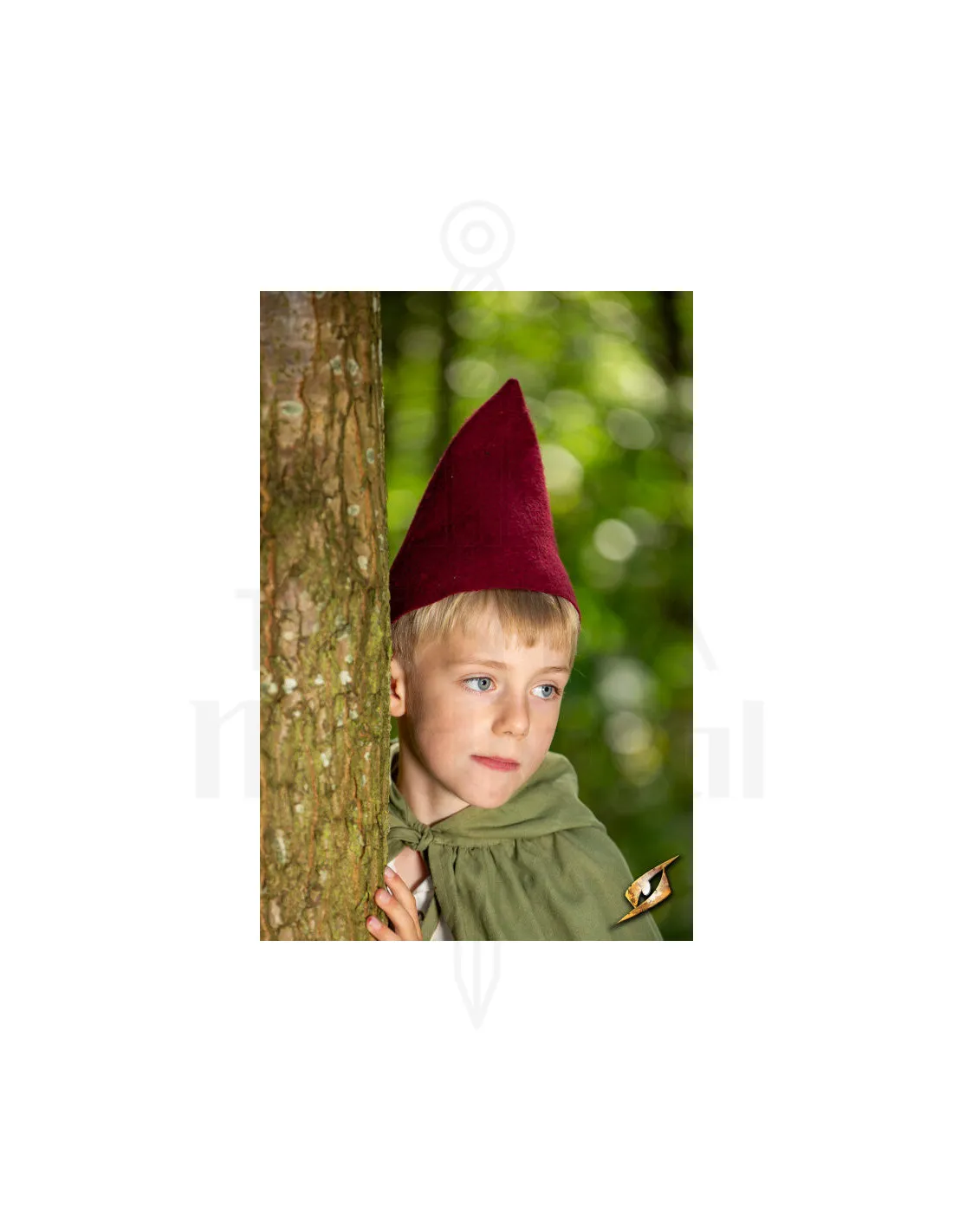 Gorro de Gnomo fantasía, lana roja