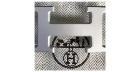 Hebilla de cinturón de hermès h Gris 