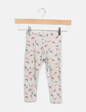 Primark Legging gris estampado