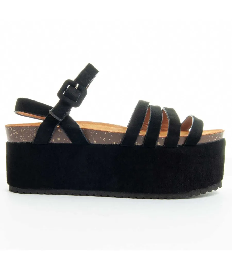 Sandalia De Plataforma Para Mujer  Montevita  Andalita9  89352 Negro