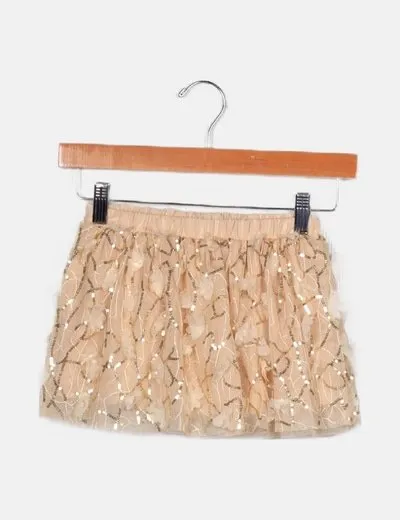 Sfera Falda dorada estampada