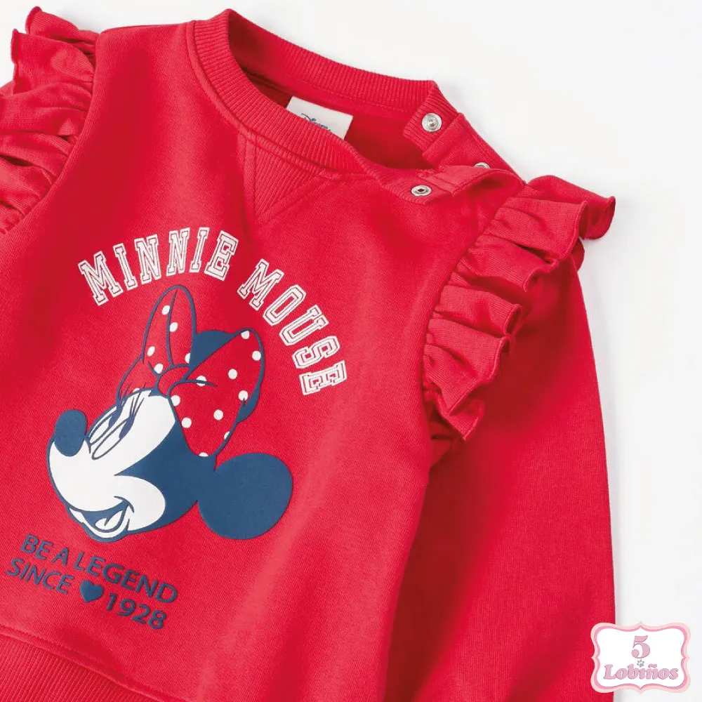 SUDADERA BEBÉ NIÑA MINNIE ROJA Zippy