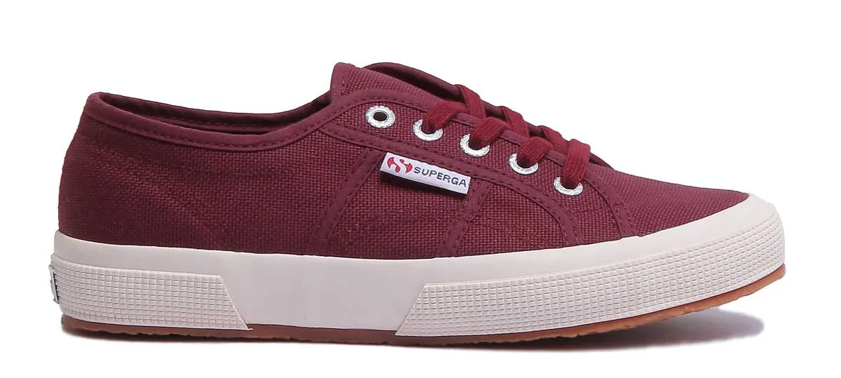 Superga 2750 Cotu Zapatillas de cuero clásicas con cordones para mujer en gris